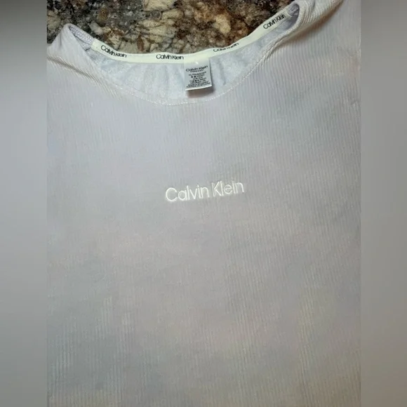 Calvin Klein Light Grayish/Purple Tank and Shorts Set - Picture 5 of 6